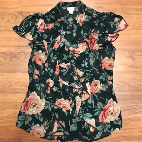 Converse One Star Floral Top, XS - Picture 1 of 5